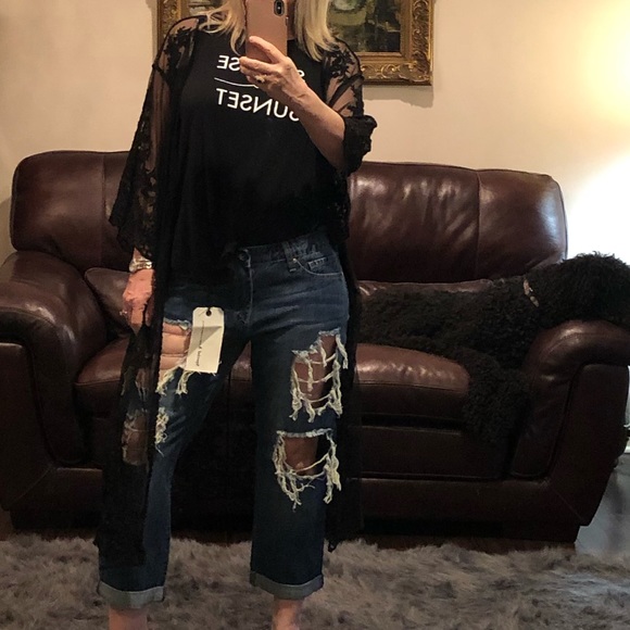 Distressed Capri pants 109% cotton - Picture 5 of 7